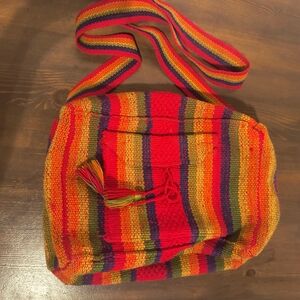 Colorful Striped Women's Bag